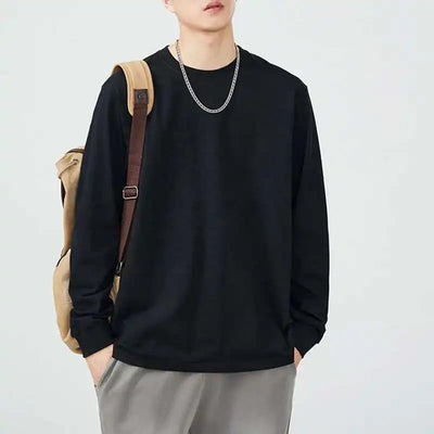 Solid Color Long Sleeve Casual T-Shirt