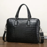 Leather Crocodile Messenger Bag