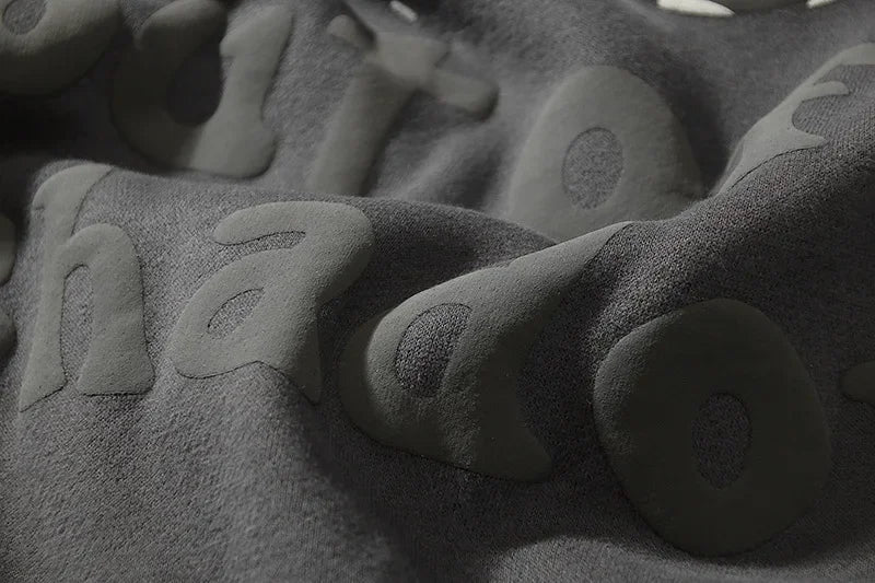 Sudadera gótica con capucha y calavera de llamas espumosas
