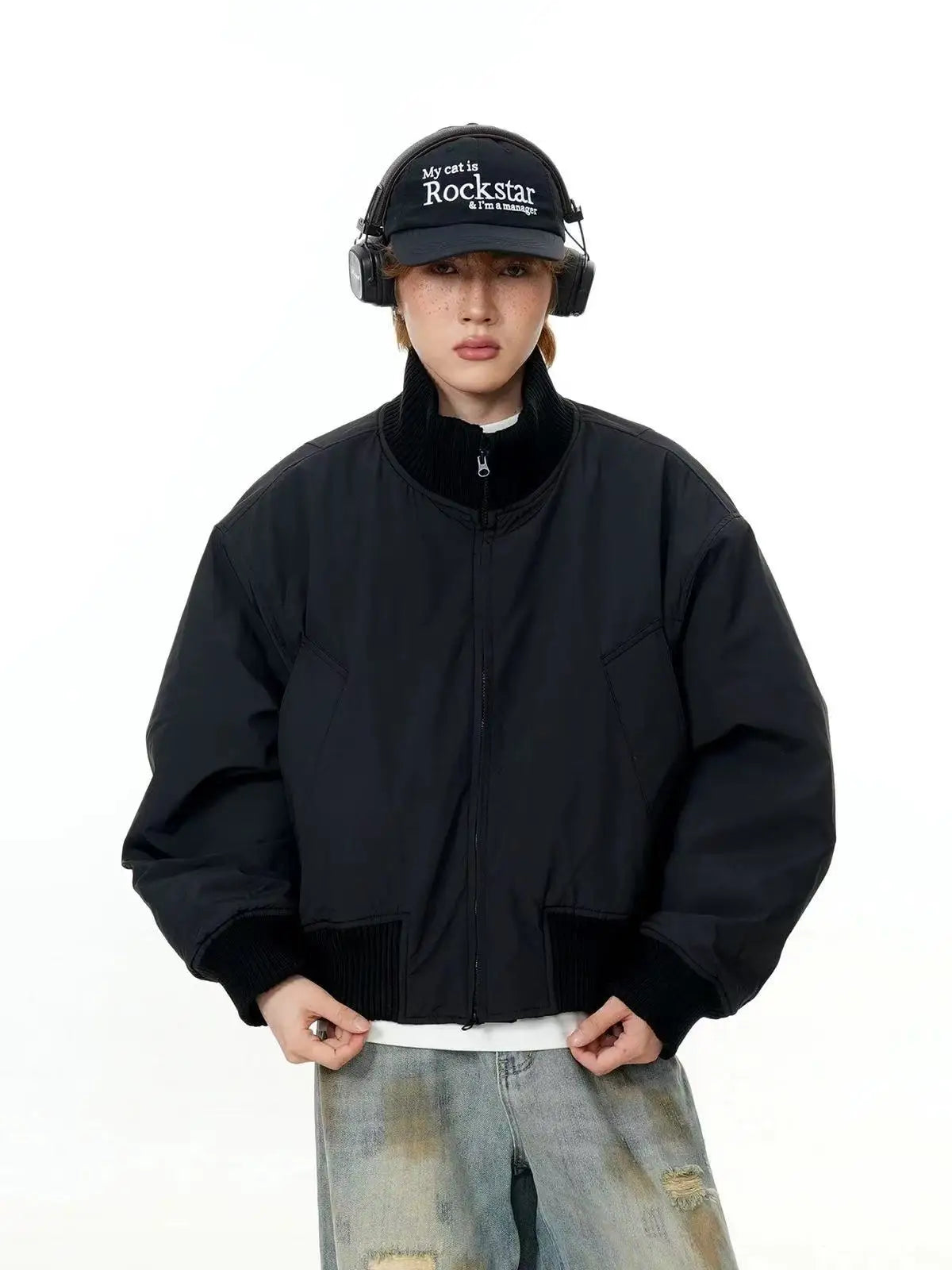 Korean Style Padded Winter Bomber Jacket