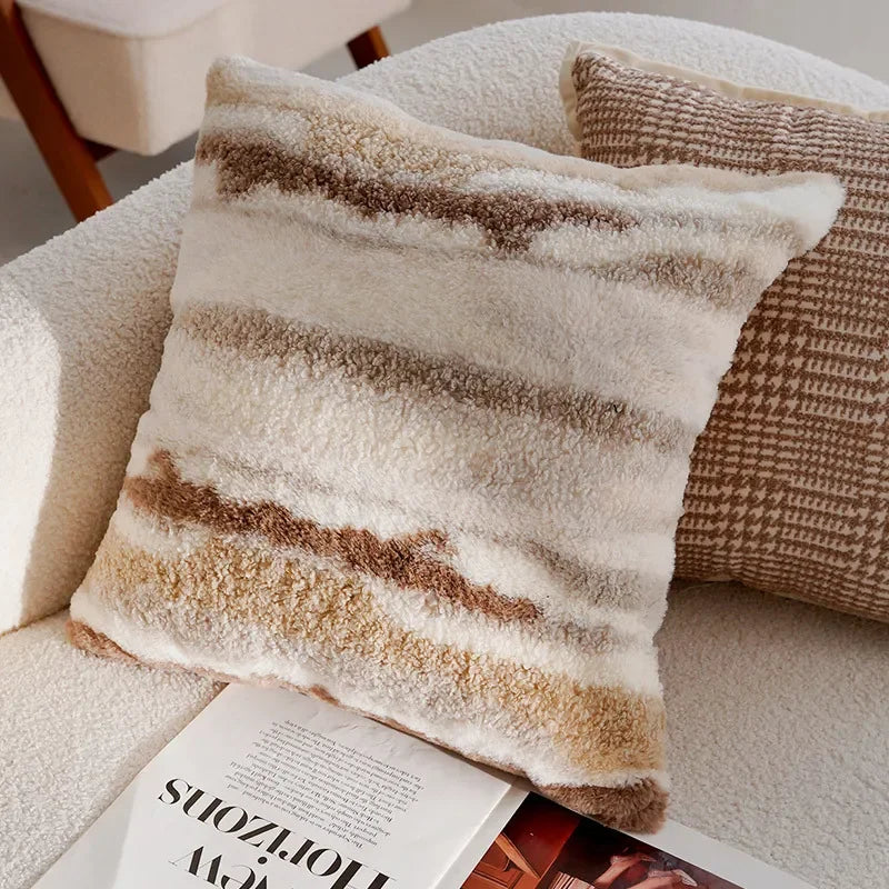 Light Luxury Throw Brown Pillow Cover