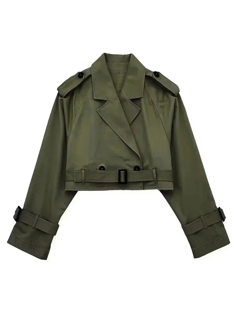 Vintage Women Cropped Jacket