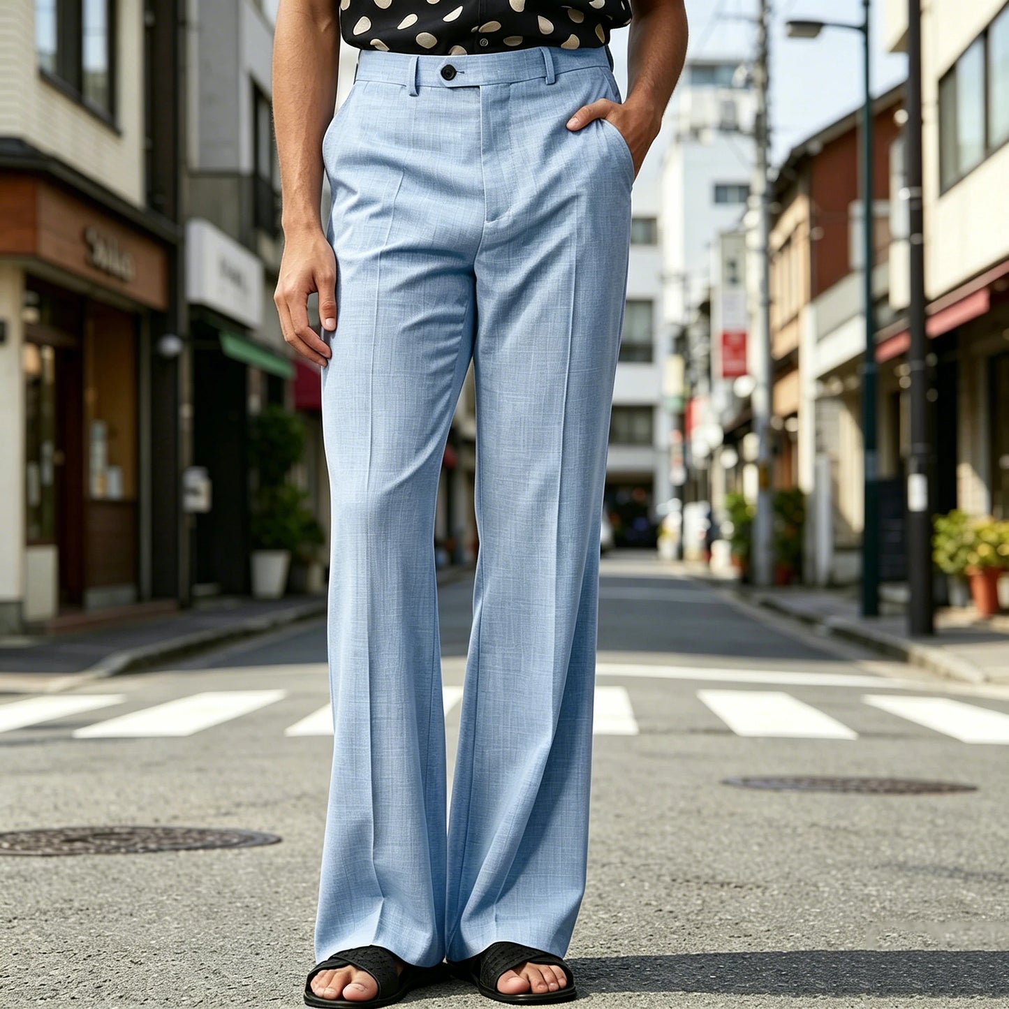 Old Money Micro Flare Pants High Waist Slim Fit