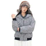 Eleganter grauer Kapuzenpullover mit Reißverschluss