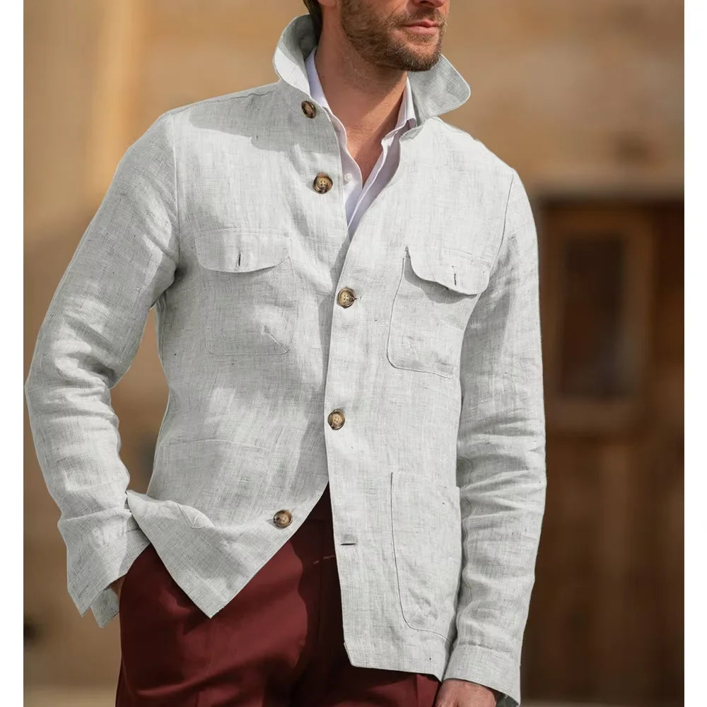 Vintage Linen Safari Jacket