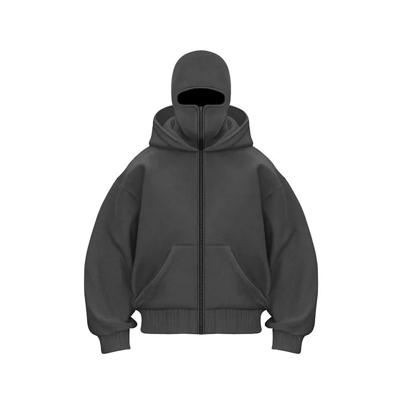 Street Vintage Face Mask Hoodie