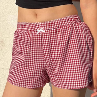 Y2K Plaid Boxer Shorts