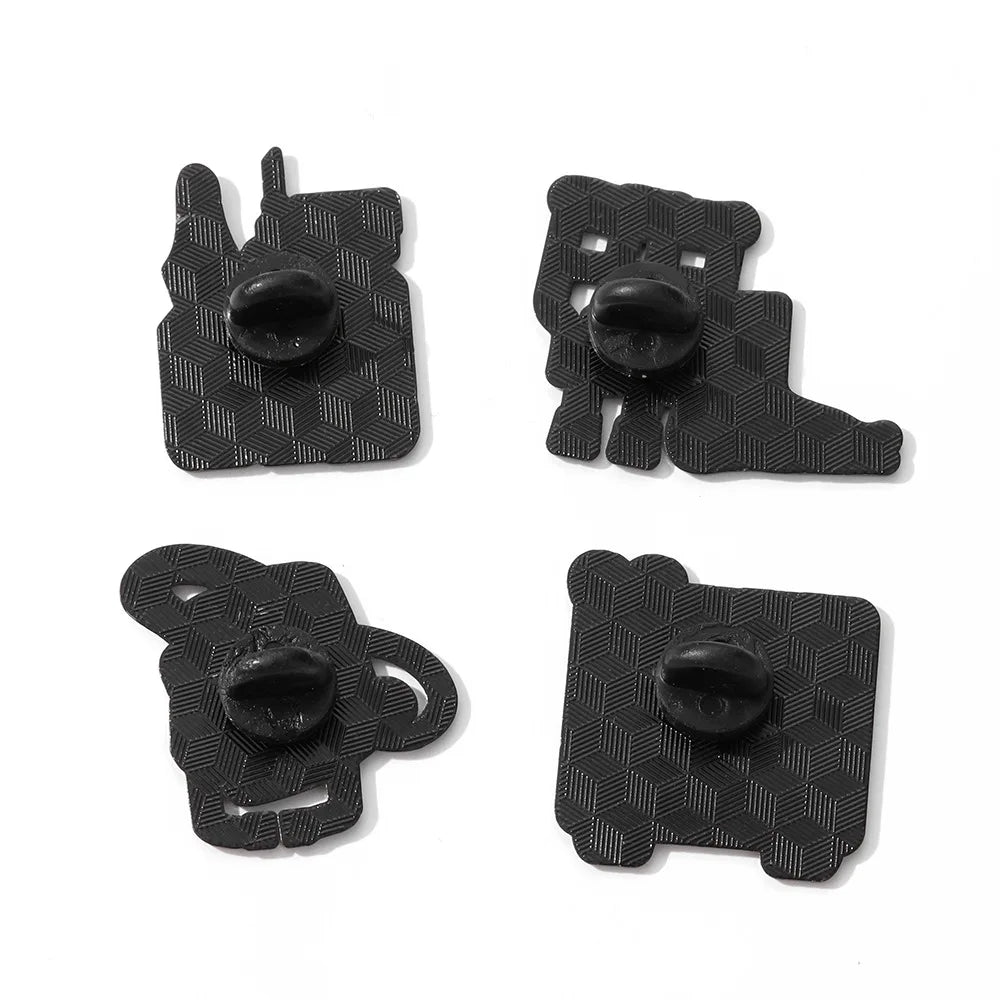 Personal Medical Metal Brooches