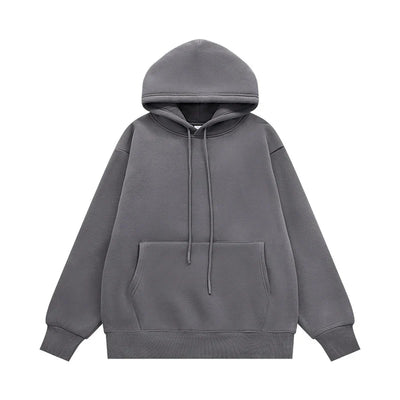 Sudadera con capucha extragrande lisa de color liso