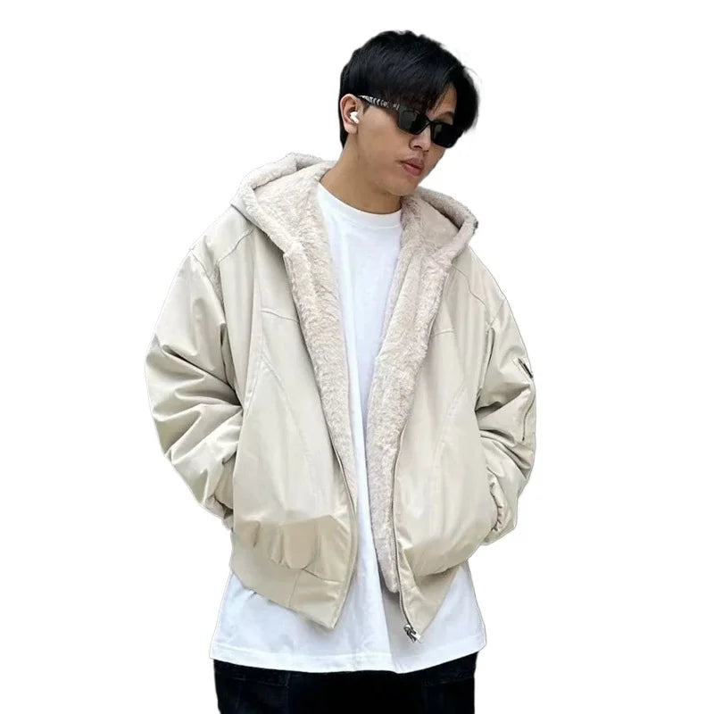 Thick Faux Rabbit Fur Jacket