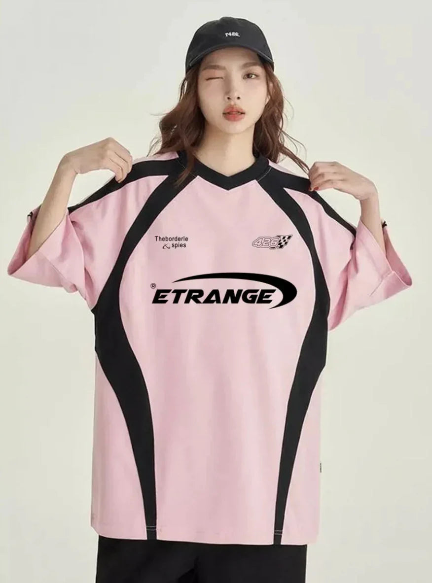 Soccer Oversized Striped T-Shirt