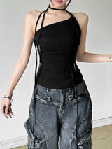 Y2K Sexy Bandage Halter Vintage T-Shirt