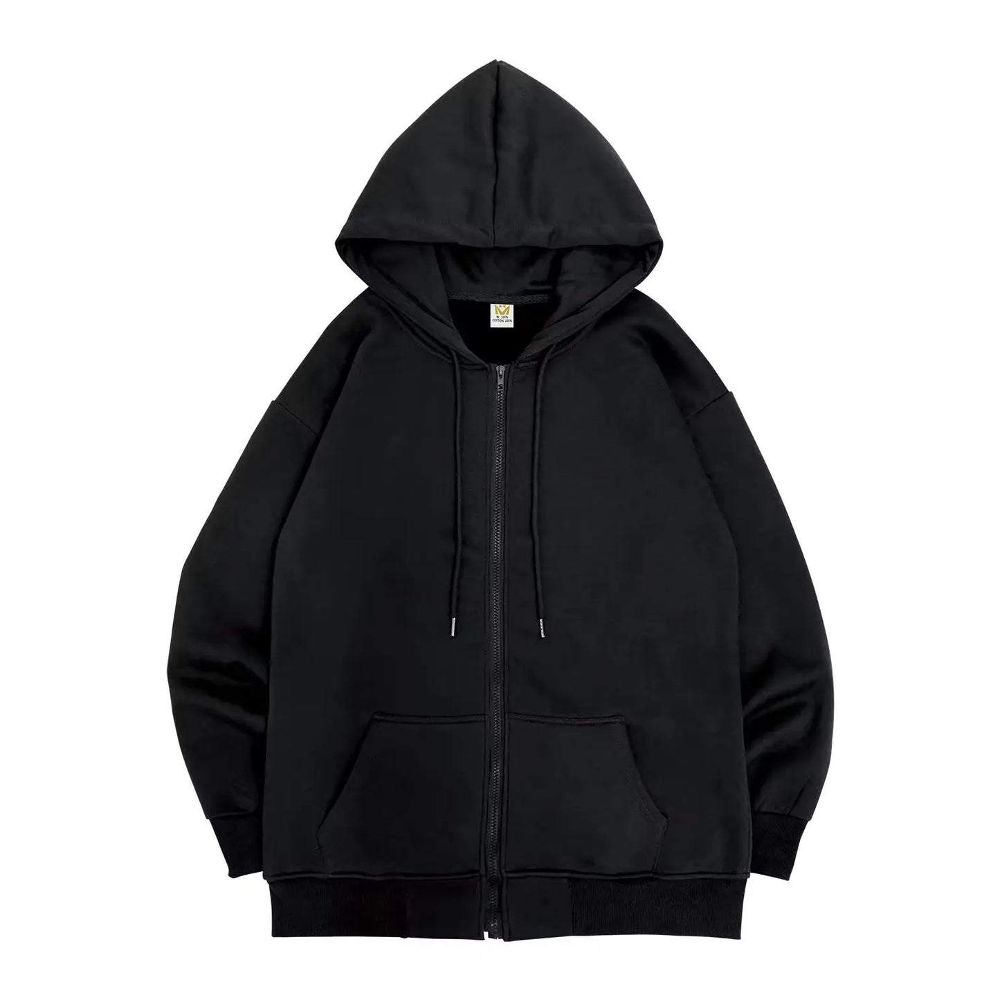 Oversized Retro Zip-Up Gothic Hoodie