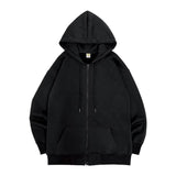 Oversized Retro Zip-Up Gothic Hoodie