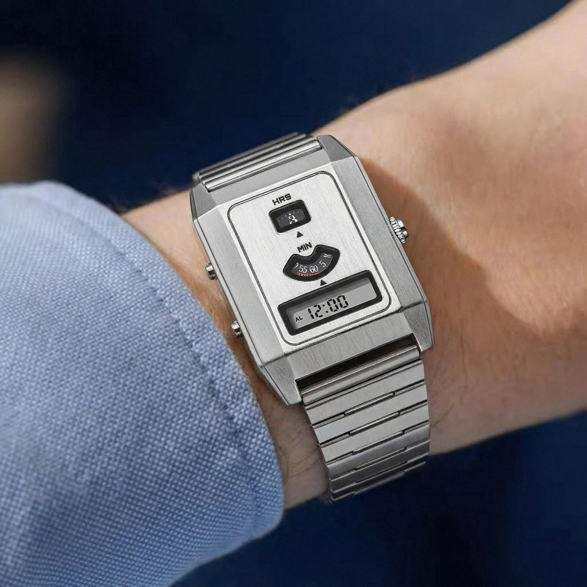 Retro Large Dial Men's Metal Watch