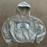 Double Sided Plaid Vintage Zip Hoodie