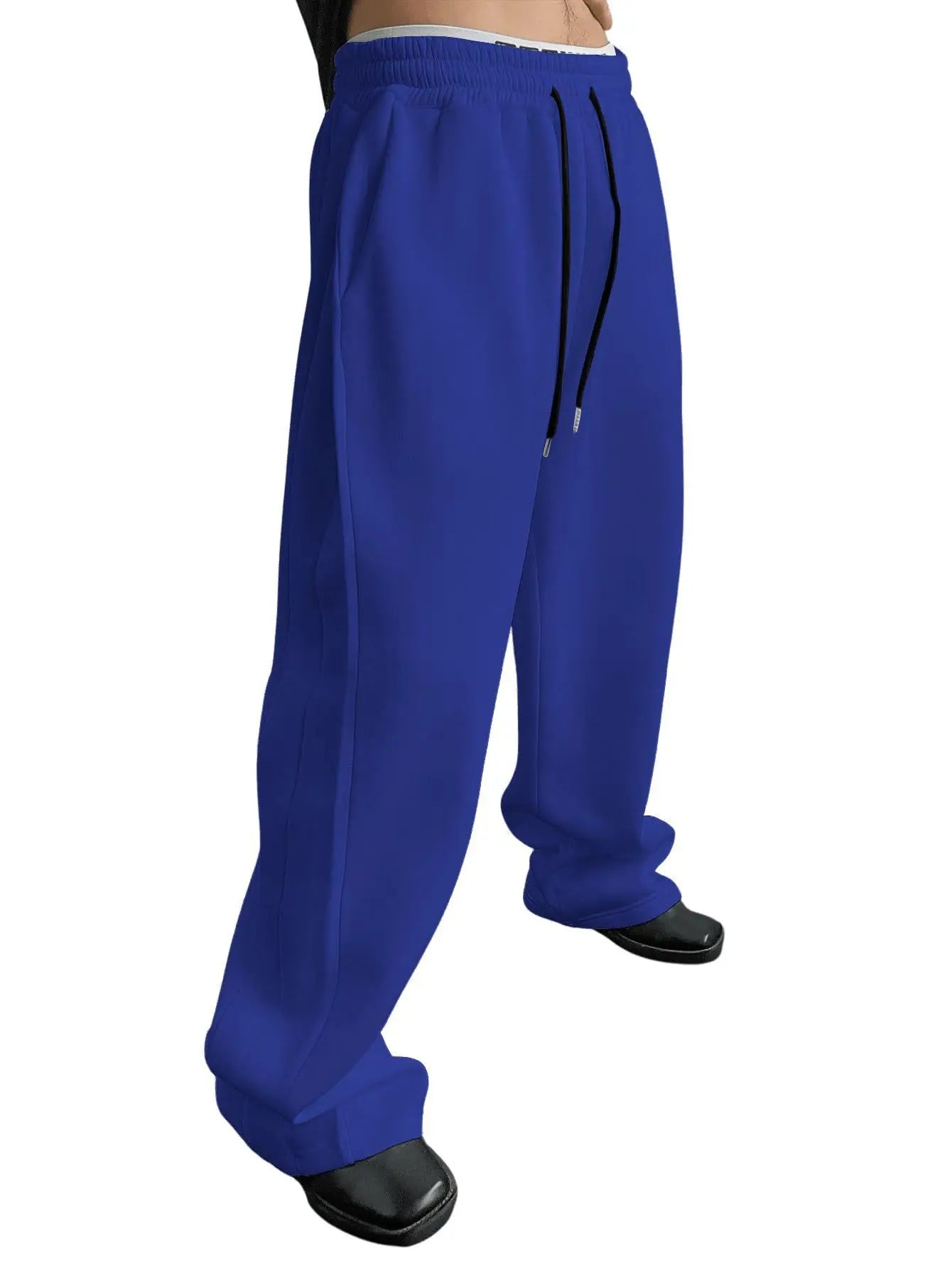Solid Color Baggy Leags Sweatpants