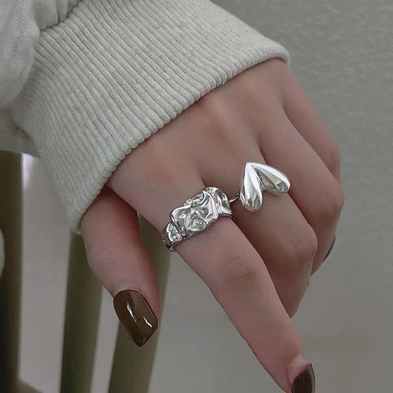 Silver Love Heart Ring