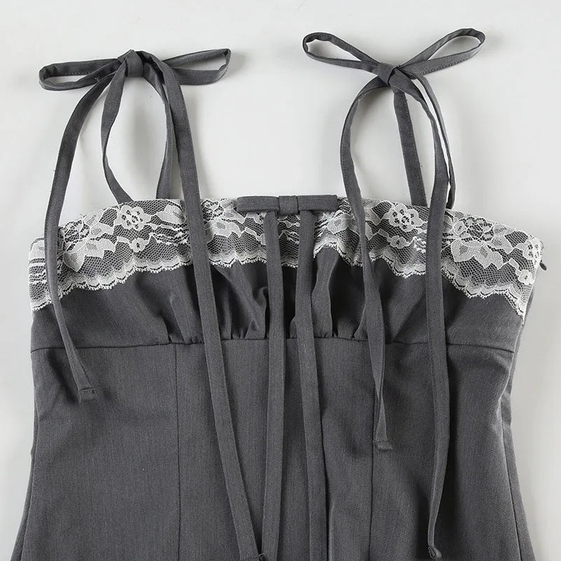 Acubi Lace Bow Corset Top