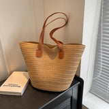 Large Basket Shape Shoulder Bag