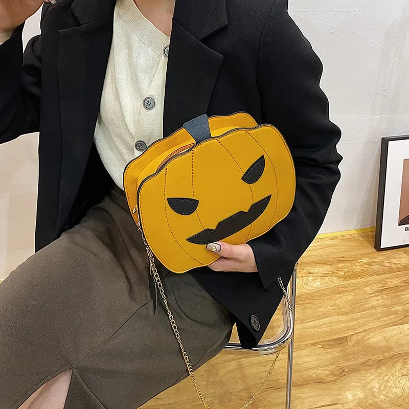Funny Spooky Bat Halloween Pumpkin Bag