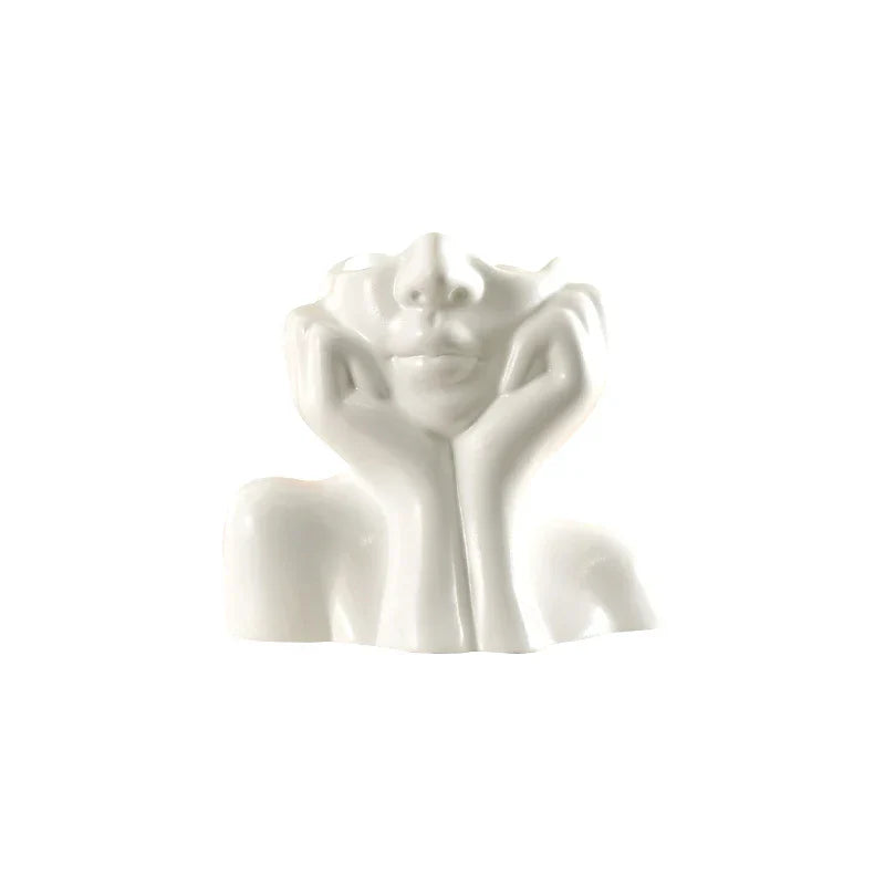 Vintage Thinking Girl Shaping Art Vase