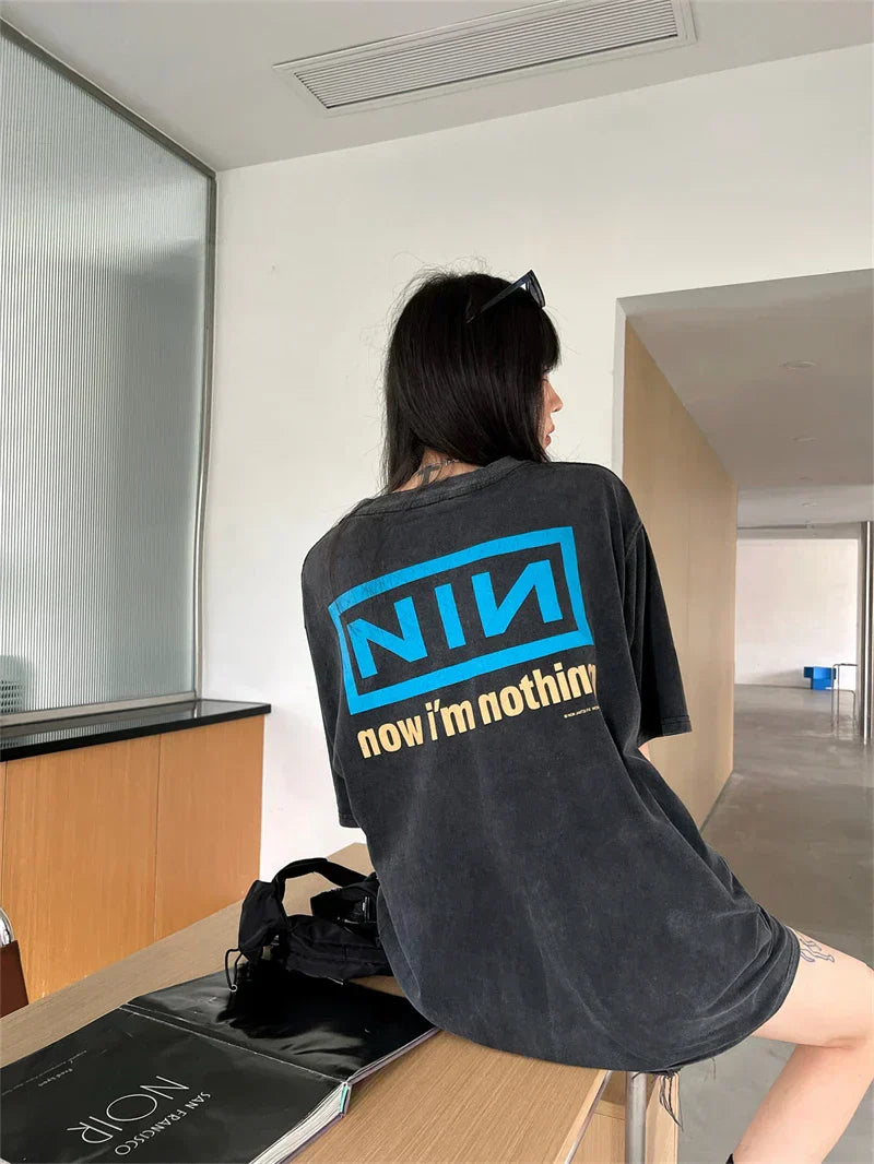 Retro Oversized Nine Inch Nails T-Shirt