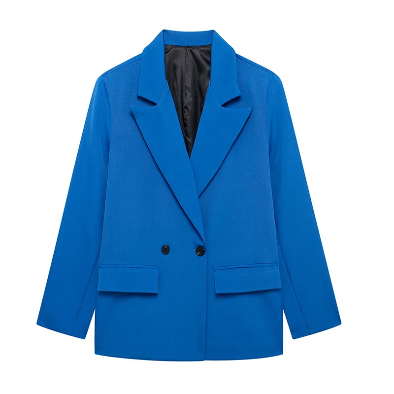 Women Double Breasted Old Money Blazer