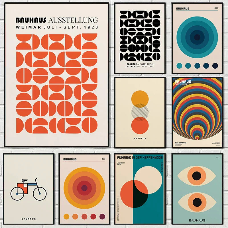 Póster geométrico naranja - Arte pop