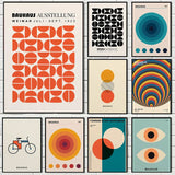 Póster geométrico naranja - Arte pop