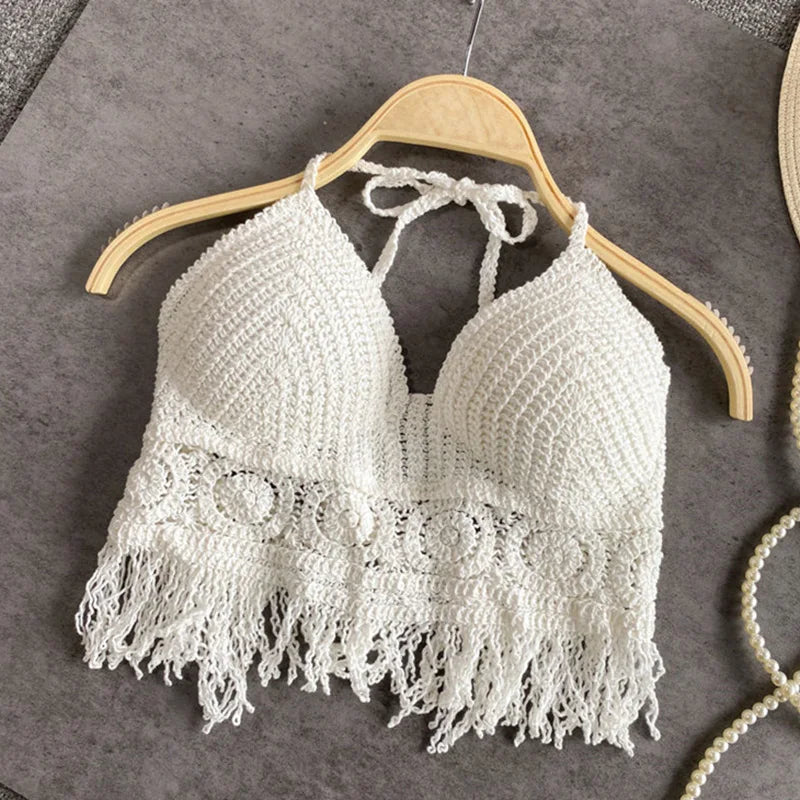 Boho Camisole Women Crochet Knitted Top