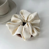 Elastic Silk Solid Color Ponytail Holder