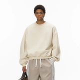 Sweatshirt mit überschnittenen Schultern und Rundhalsausschnitt