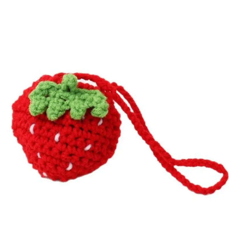 Handmade Crochet Orange Knitted Bag