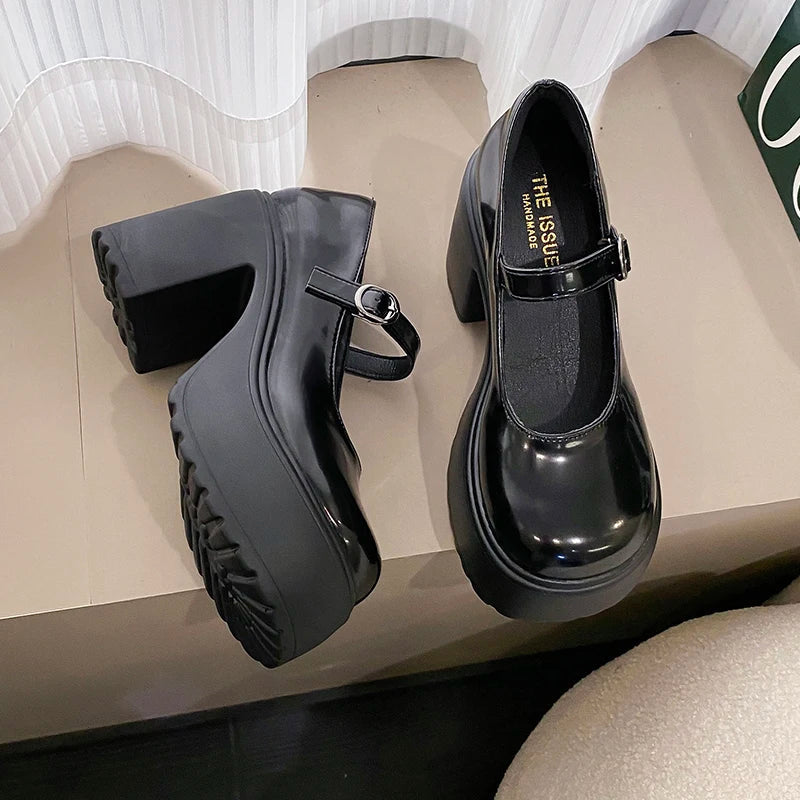 Coquette Core Chunky Platform Heels