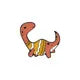 Recreational Pixel Style Dinosaur Carton Metal Brooch