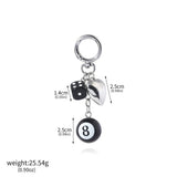 Y2k Dice Billiards Keychain