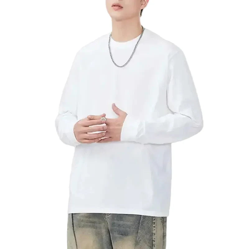 Casual Solid Color Long Sleeved T-Shirt