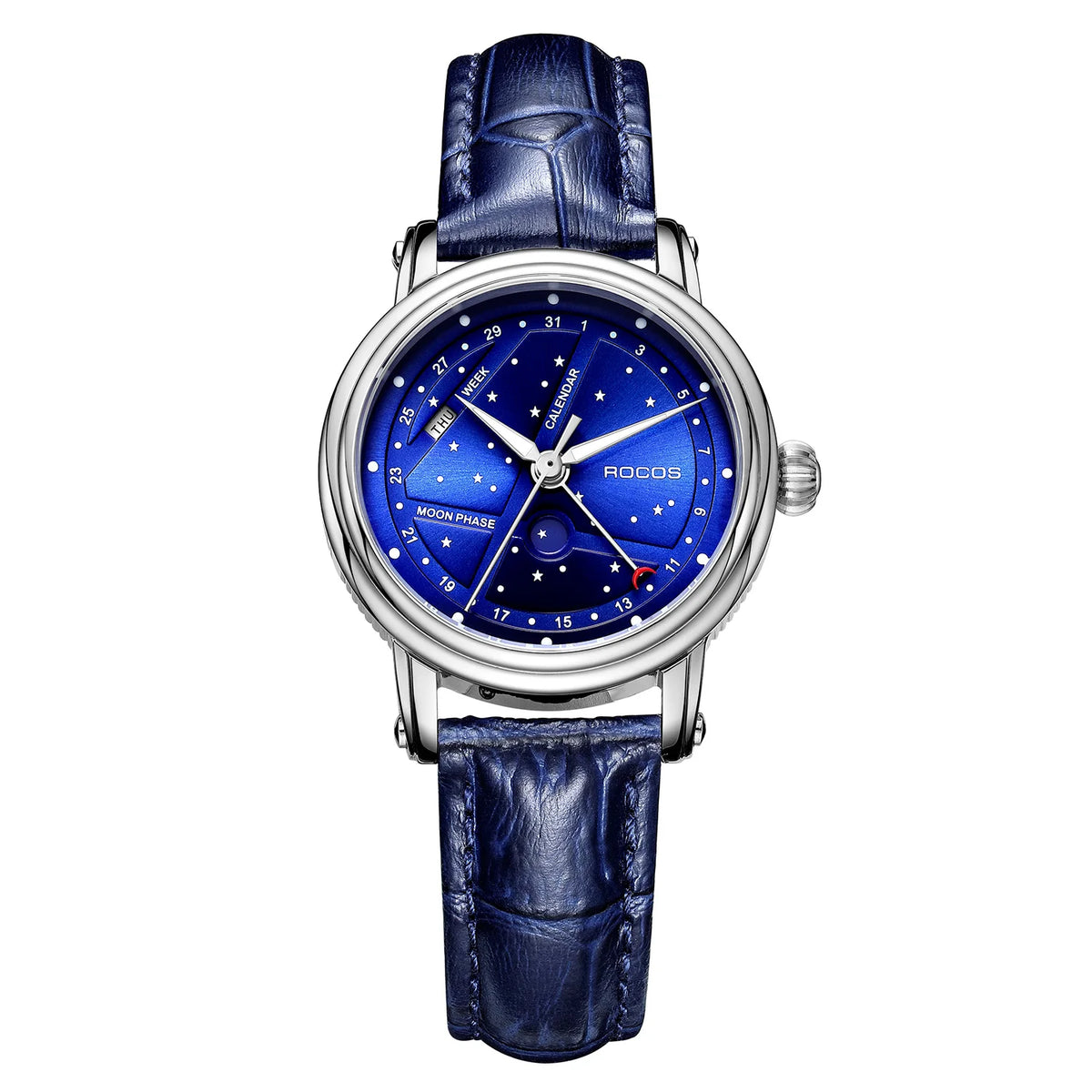 Starry Round Dial Elegant Wristwatch