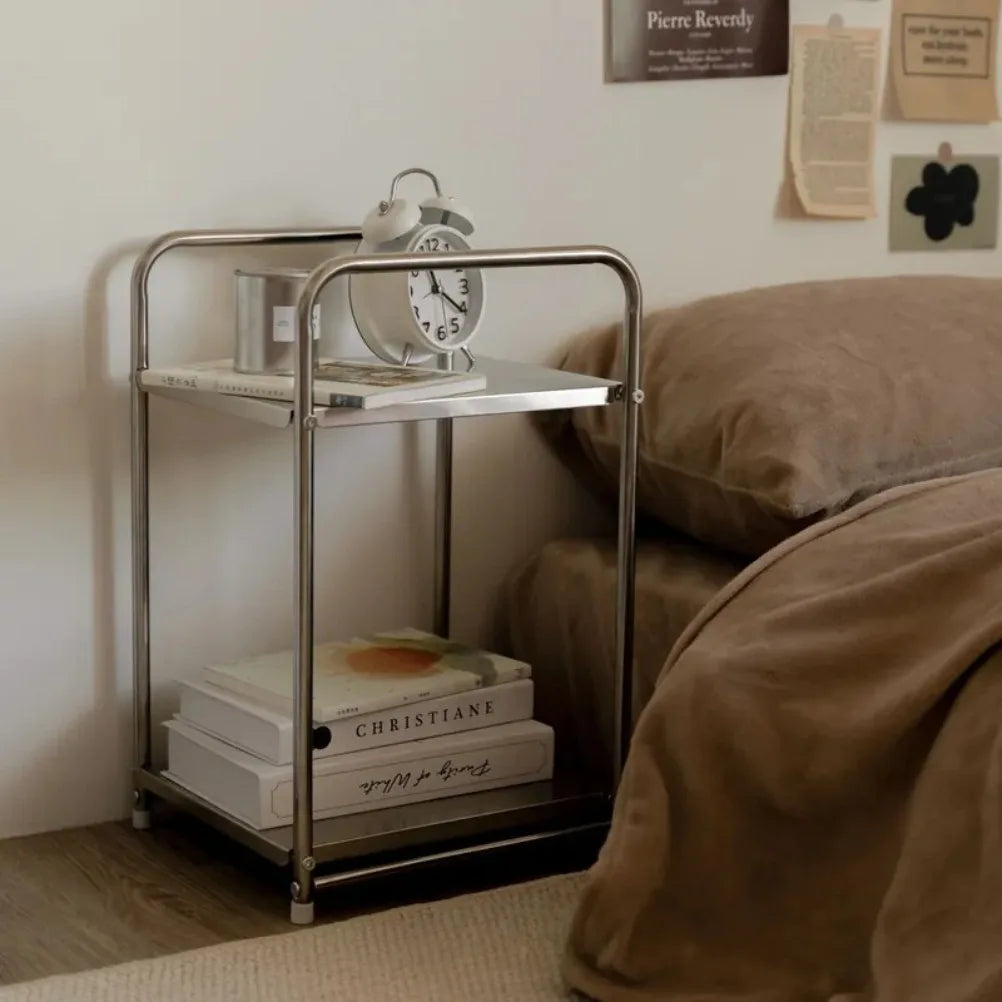 Retro Stainless Steel Side Table