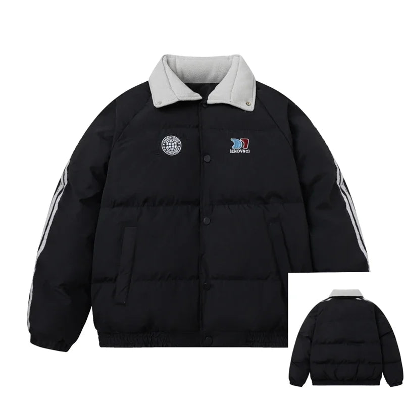 Chaqueta acolchada ligera a rayas para invierno