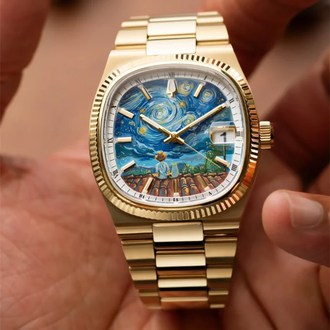 2026 Neue Hochwertige Herren Quarzuhr, Luxus Trendige Leuchtende Kalender Multifunktions Chronograph Herrenuhr Geeignet für Jungen