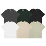 Solid Black Summer Cotton Short T-Shirt