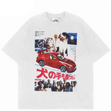 Camiseta Vintage Gráfica Kanji Japonés