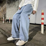 Solid Color Straight Leg Jeans