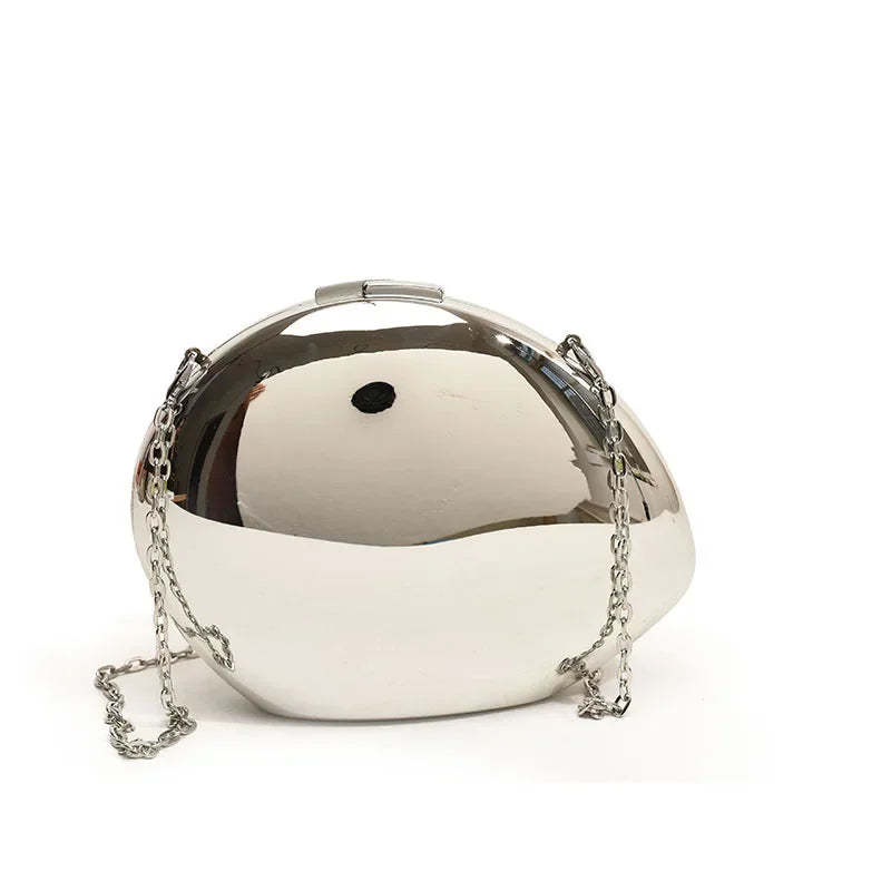 Shiny Modern Crescent Handbag