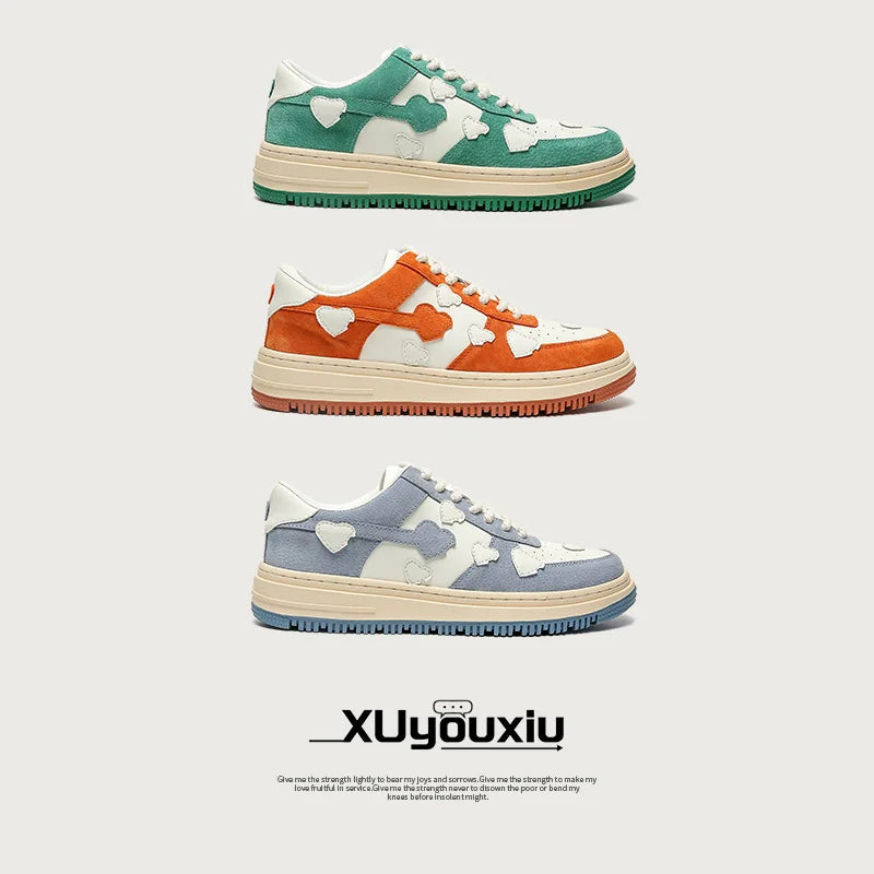 School Classic Cowhide Multicolor Sneakers