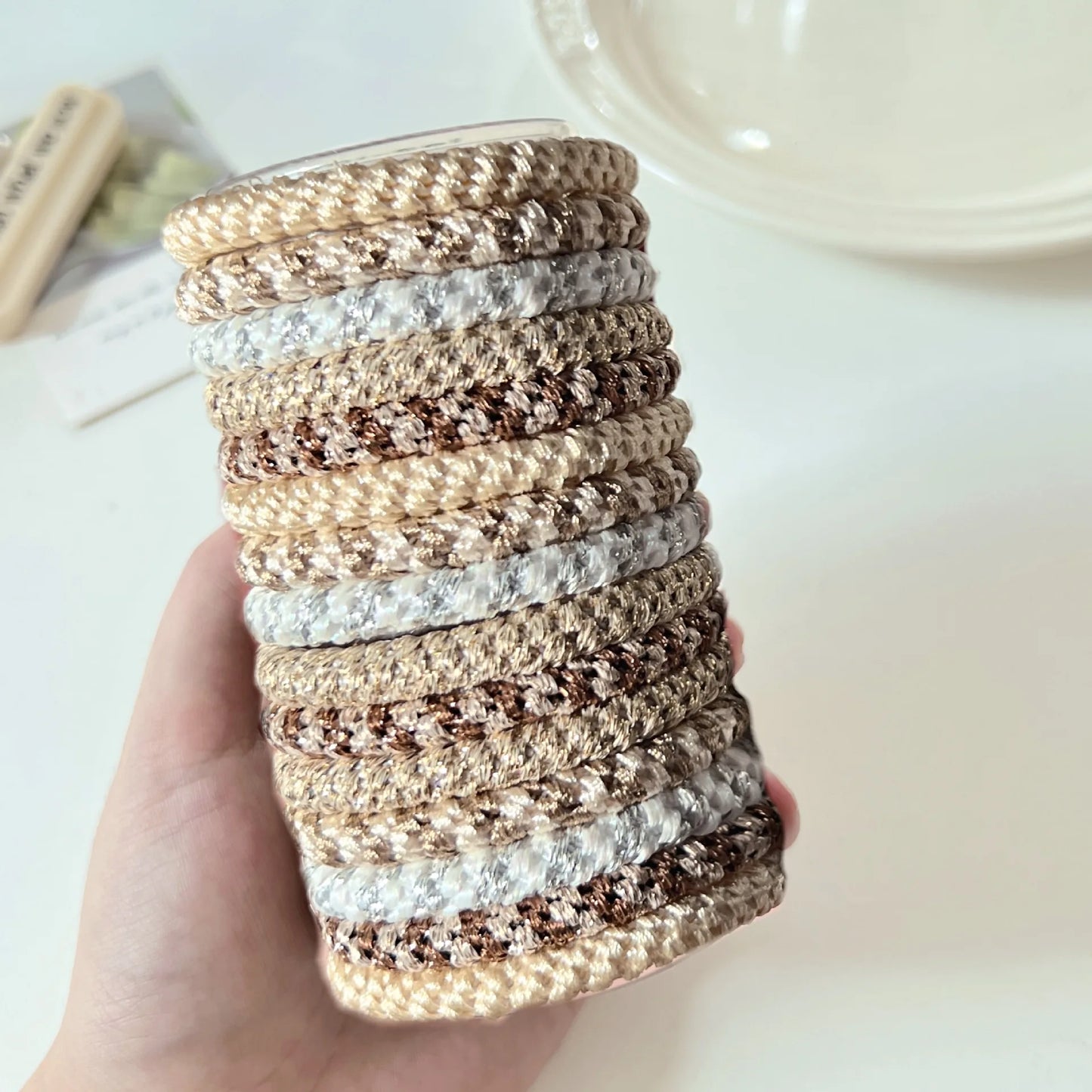 15 Pieces Strapped Ponytail Holder