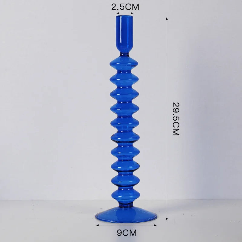 Blue Candle Holder Vase