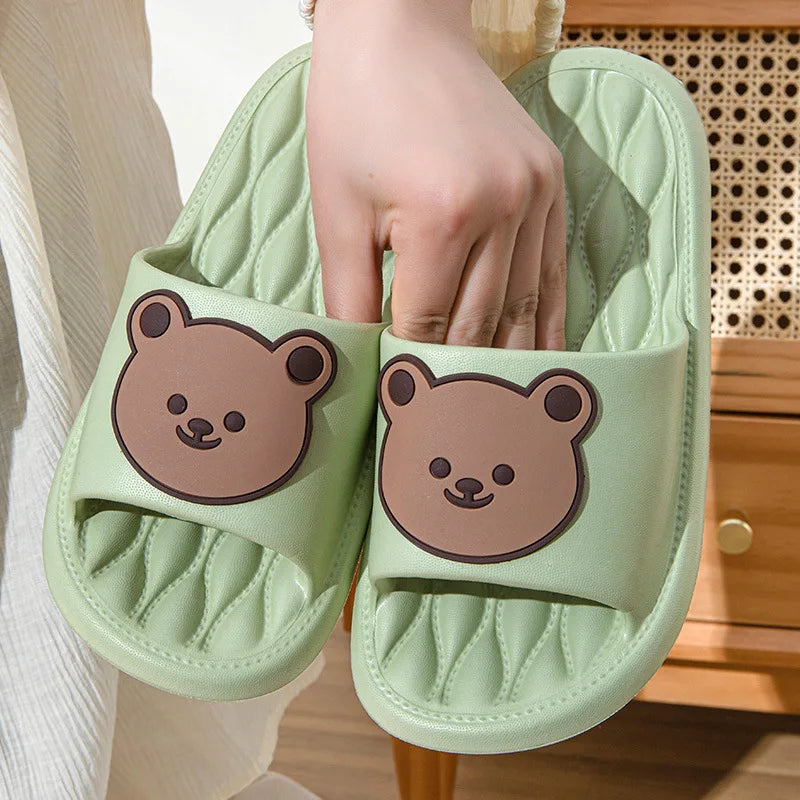 Summer Cartoon Bear Indoor Slippers